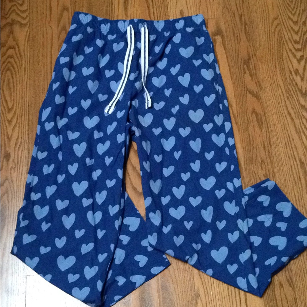 Gap Men's Unisex Blue Heart Pajama Pants